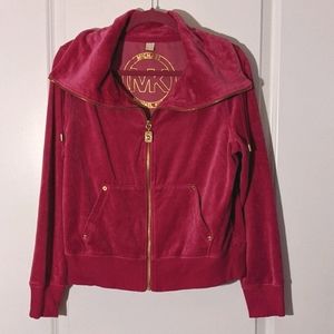 Magenta Velour Michael Michael Kors Zip-up
